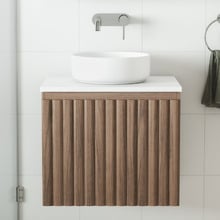 Rhea 600mm Fluted Wall Hung Single Vanity